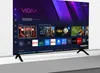 A modern smart TV displaying its user interface with various app icons and recommended content. Produktbild-Vorschau