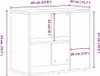 vidaXL Sideboard Schwarz Eichen-Optik 60 x 30 x 50 cm Produktbild-Vorschau 8