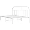 vidaXL Struttura letto con testiera in metallo bianco Anteprima dell’immagine prodotto 11