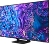 A Samsung television with a colorful abstract image displayed on its screen, shown from a slight angle on its stand. Produktbild-Vorschau