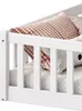 Bodenbett GUSTAVO mit Rausfallschutz Kiefer Massiv - weiß Produktbild-Vorschau 5