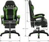 ML-Design Gaming Stuhl mit Fußstütze, Schwarz-Grün aus Produktbild-Vorschau 6