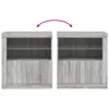 vidaXL Sideboard mit LED-Leuchten Grau Sonoma 60,5x37x67 cm Produktbild-Vorschau 11