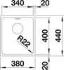 BLANCO ANDANO 340-U, Schrankwaschbecken, Edelstahl, Produktbild-Vorschau 6