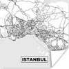 MuchoWow® Poster Karte - Istanbul - Schwarz und weiß - Produktbild-Vorschau 1