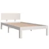 vidaXL Lit en bois massif pin blanc 90x200 cm Voir les images du produit 3