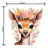 GKA großes Bügelbild süßes Reh mit Rosen und Kulleraugen Produktbild-Vorschau 2