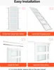 A four-panel infographic illustrating the easy installation steps for a sliding door. Podgląd zdjęcia produktu