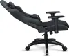 A side view of a black gaming chair on a white background. Produktbild-Vorschau