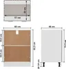 vidaXL Szafka dolna Lyon beton szara 60x46x81,5 cm materiał Podgląd zdjęcia produktu 6