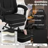 Close-up of a black gaming chair with various fabric and construction details highlighted. Produktbild-Vorschau