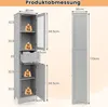 COSTWAY Nastaviteľná vysoká kúpeľňová skrinka 40 x 30 x 170 Náhľad obrázku produktu 3