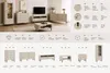 Mobile TV, cachemire, 138, 2 x 40 x 52, 6 cm Anteprima dell’immagine prodotto 7