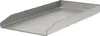 A stainless steel grill plate shown from a diagonal angle against a white background. Podgląd zdjęcia produktu