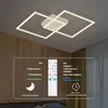 A modern ceiling light fixture with a remote control overlay showing its functions. Podgląd zdjęcia produktu