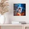 DEQORI Glasbild Echtglas 30x30 cm 'Schwereloser Astronaut' Produktbild-Vorschau 4