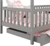 Hausbett ALVA aus Kiefer Massivholz, grau - Kinderbett mit Produktbild-Vorschau 4