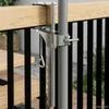 Möbel Sonnenschirmständer Silber Stahl - Produktbild-Vorschau 1