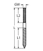 Stockschraube mit Rechtsgewinde  M5x80mm, Edelstahl A4 Produktbild-Vorschau 2