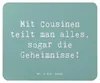 Mr. & Mrs. Panda Mousepad Spruch Cousine Geheimnisse - Produktbild-Vorschau 1
