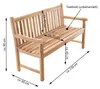 VCM 3-Sitzer Gartenbank Parkbank | hochwertig | Teak Holz Produktbild-Vorschau 7