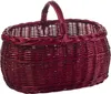 A red wicker basket with a handle, shown against a white background. Náhled obrázku produktu