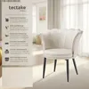 tectake® Sessel Stella dick gepolstert, mit Samtbezug oder Produktbild-Vorschau 2