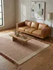 Wollteppich - Warmes Orange - handgewebtes Korbmuster mit Fransen - klimaregulierend für gemütliche Leseecken - Kadima Design_#sku_BARKAVAL120170RUST-BARKAVAL160230RUST-BARKAVAL200290RUST#