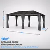 4iQ Hardtop Gartenpavillon 3x6 m mit Polycarbonatdach & Produktbild-Vorschau 3