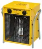 A yellow Master brand electric heater with black heating elements and silver legs. Náhled obrázku produktu