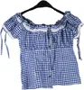 Trachtenbluse in blau - Bluse kariert - Gr. 44 Produktbild-Vorschau 2