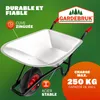 GARDEBRUK® Brouette 100L acier galvanisé 250kg pneu Voir les images du produit 2