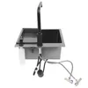 A kitchen sink with a faucet and soap dispenser, shown from a slightly elevated side angle against a white background. Náhled obrázku produktu