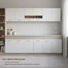 Homestyle4u Küche Küchenblock Weiß Küchenzeile ohne Geräte Produktbild-Vorschau 7
