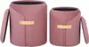 Hocker Forcet 100 2er-Set Altrosa Produktbild-Vorschau 1