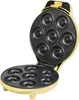 An open yellow donut maker with the heating plates visible. Podgląd zdjęcia produktu