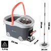 KADAX Spin Mop avec seau sur roulettes 128 cm Gris Voir les images du produit 2