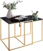Tavolo cala tavolo nero / oro mdf / metallo | Wohnling Anteprima dell’immagine prodotto 1