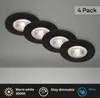 LED Einbauleuchten Badlampen dimmbar 4er Set 4,9W IP44 Ø9cm Produktbild-Vorschau 2