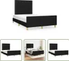 The Living Store Bettgestell mit Kopfteil Schwarz 120x190 Produktbild-Vorschau 1