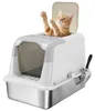 PawHut Katzenklo, Katzentoilette mit Deckel, Streuschaufel, Produktbild-Vorschau 1