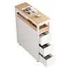 A narrow, multi-drawer cabinet with a wooden top, shown against a white background. Produktbild-Vorschau