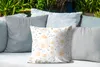 MuchoWow® Outdoor Kissen - Rosen - Orange - Muster - 45x45 Produktbild-Vorschau 4