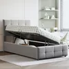 Lit rembourré Merax 90x200 cm avec repose-tête réglable en Voir les images du produit 1