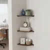 Regał narożny Relaxdays, wymiary: 3 x 18 x 18 cm, drewno Podgląd zdjęcia produktu 2