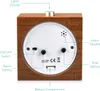 Navaris Analog Holz Wecker mit Snooze - Retro Uhr im Produktbild-Vorschau 3