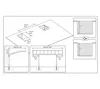 Diagrams showing dimensions and installation options for a carport. Podgląd zdjęcia produktu