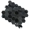 Mosaikfliesen Hexagon Glas Naturstein Iznik Schwarz 3D Produktbild-Vorschau 3