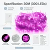 30M 300LEDs 8 Modi Lichterkette Strom LED Weihnachten Produktbild-Vorschau 2