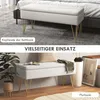 HOMCOM Sitzbank Polsterbank mit Stauraum, Leinenoptik, Produktbild-Vorschau 9